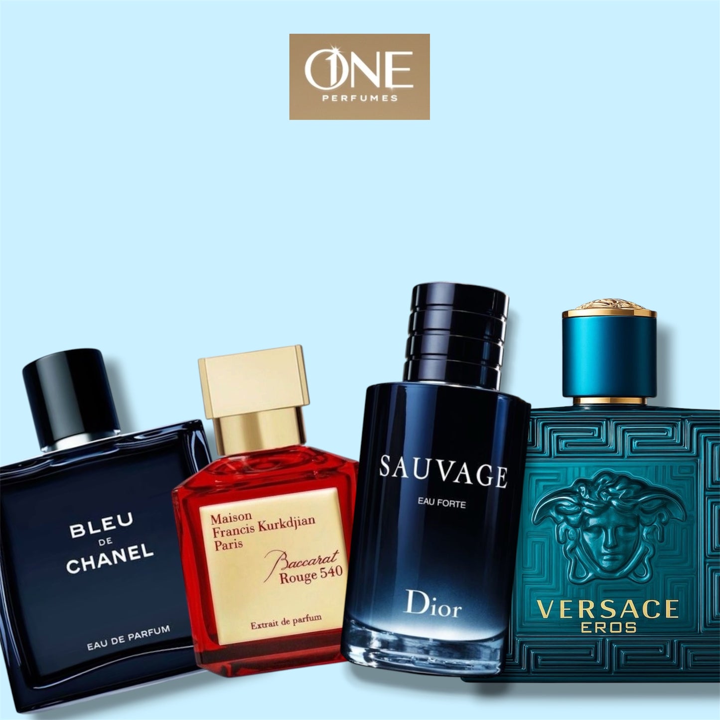 Bleu de Chanel + Versace Eros +Sauvage+Baccarat Rouge