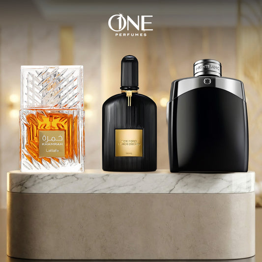 مونت بلاك  100مل + خمرة 100 مل + بلاك اوركيدا 100 مل