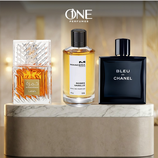 مانسيرا روز فانليا 100 ml + خمرة 100 مل + بلو دي شانيل 100 مل