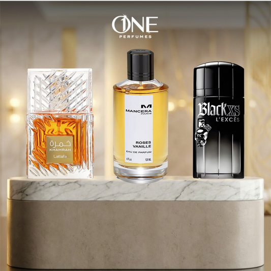 مانسيرا روز فانليا 100 ml + خمرة 100 مل + بلاك لاكسيز 100 مل
