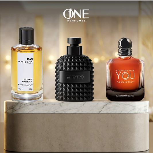 مانسيرا روز فانليا 100 ml + سترونج ويذ يو 100 ml + فالنتينو 100 ml