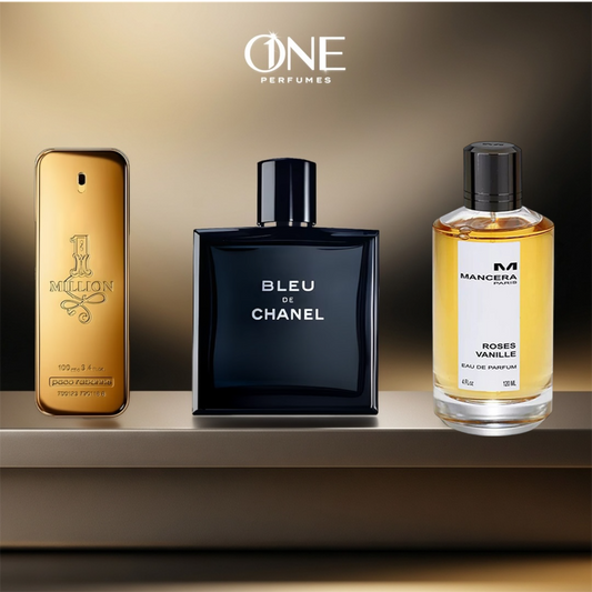 وان مليون 100مل + مانسيرا روز فانليا 100 ml  + بلو دي شانيل 100 مل