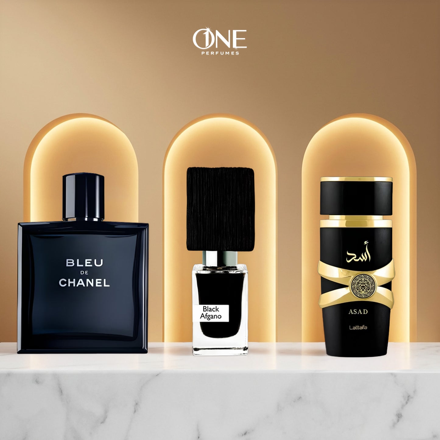 Black Afgano 30 ml + Asad 100 ml + Bleu de Chanel 100 ml