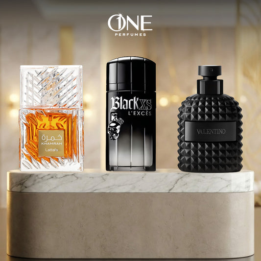 فلانتينو الاسود 100مل + خمرة 100 مل + بلاك لاكسيز 100 مل